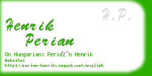 henrik perian business card